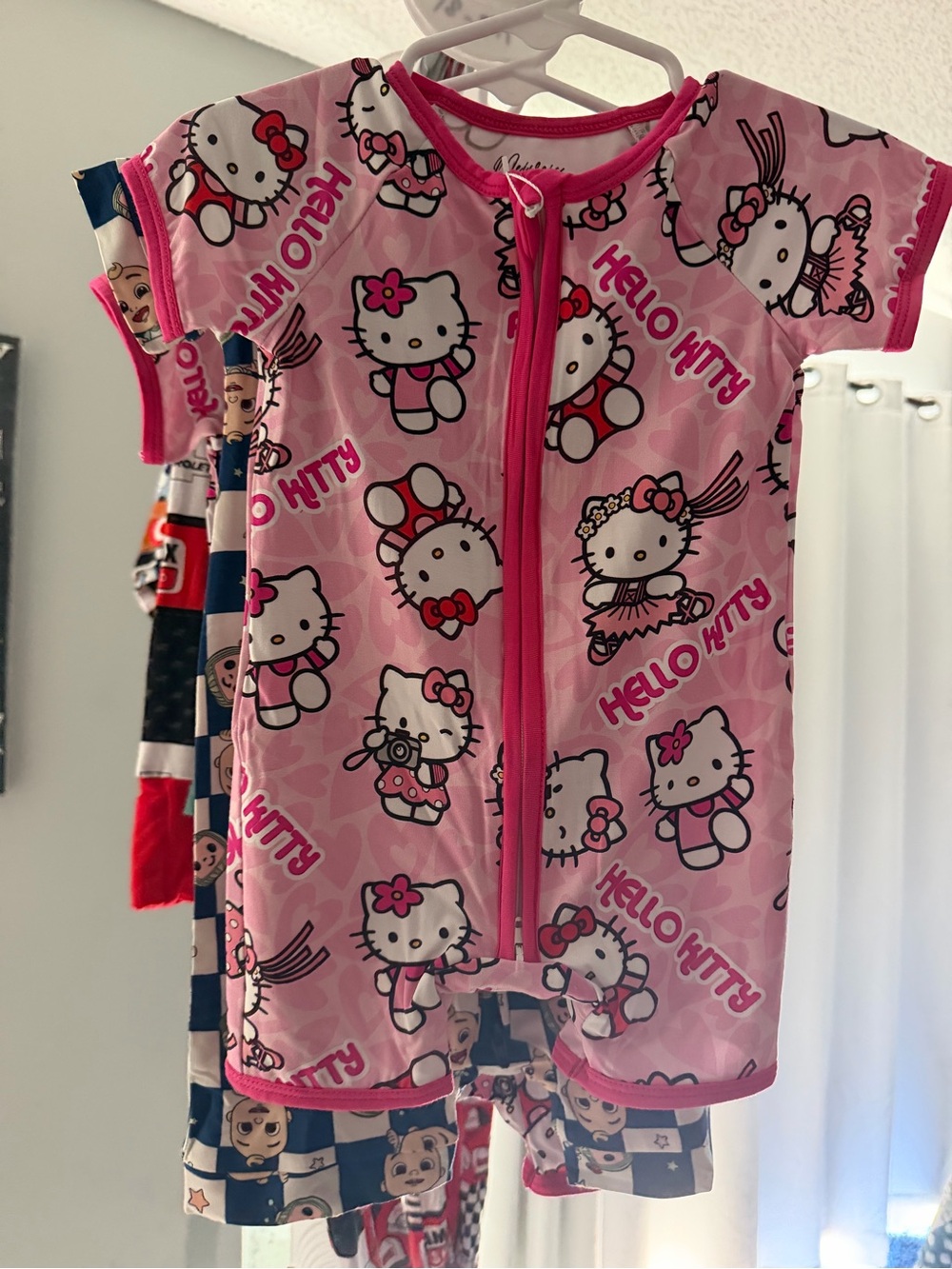 Hello Kitty Pink Zip Bamboo Romper 3-6months